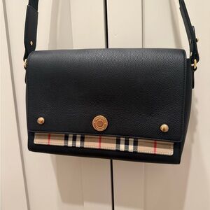 Burberry Black Crossbody Bag with Gold Accents